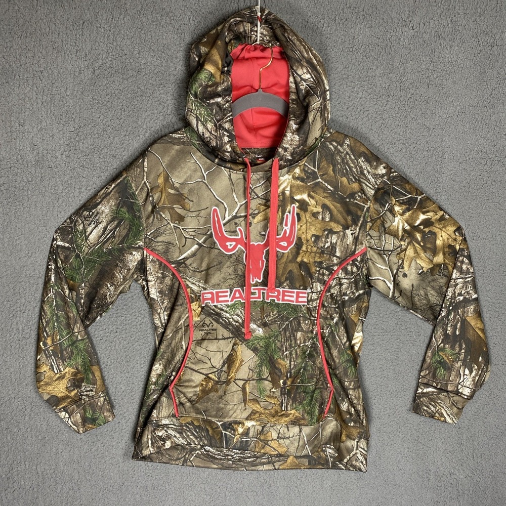 Realtree Cottonwood Canyon Hoodie Women's M Green Polyester Hooded Long Sleeve
